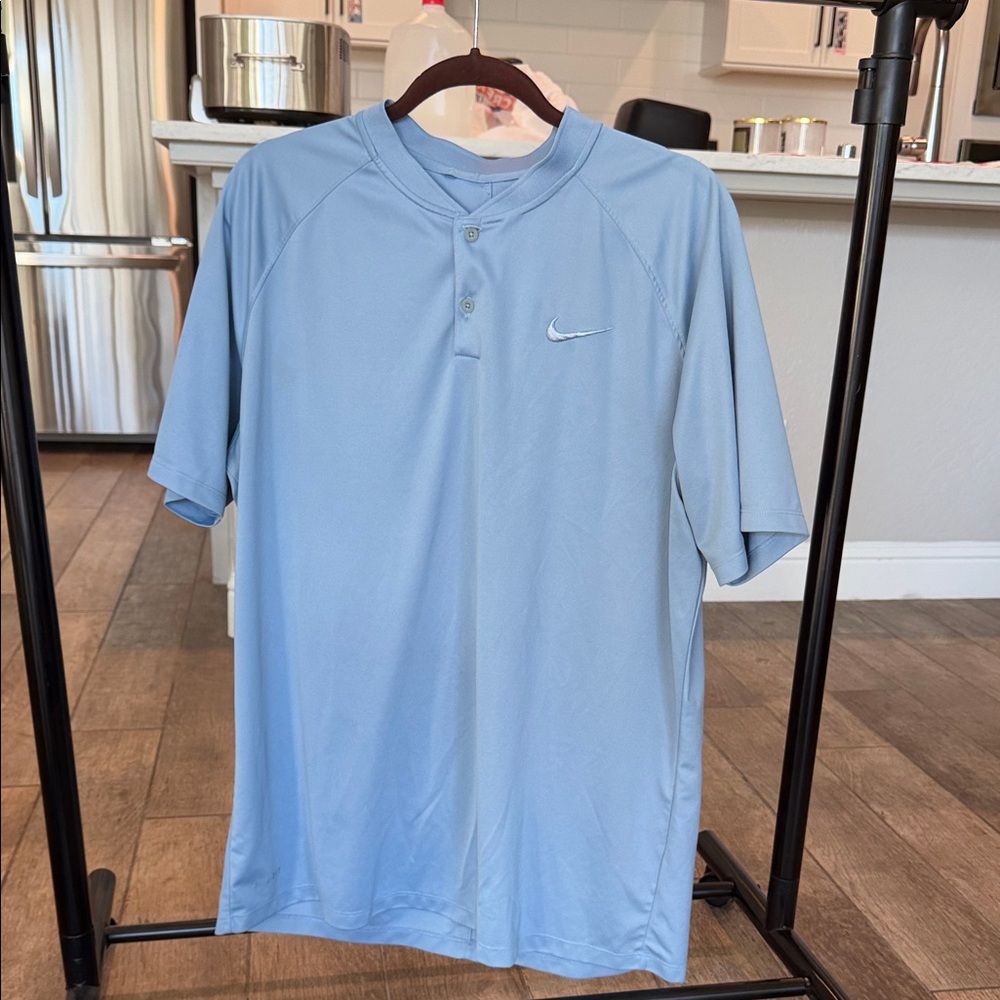 Nike Men's Light Blue Polo Shirt